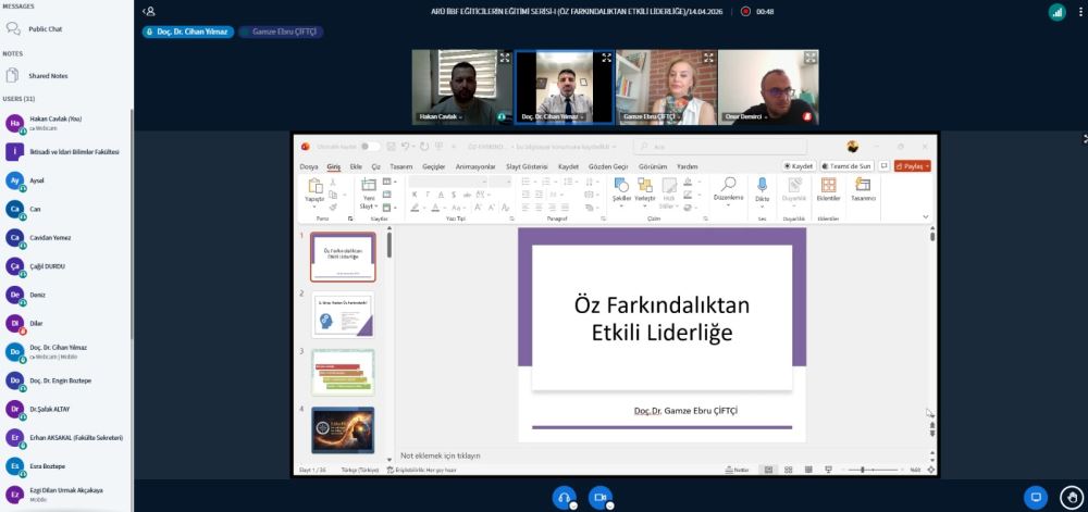 Our University has been organized Online Training with the Subject of "Effective Leadership" from the IİBF