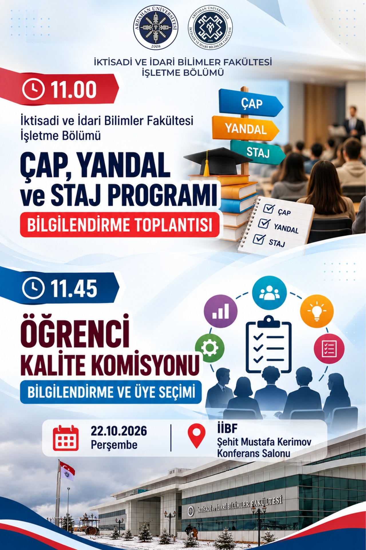 ÇAP, YANDAL ve STAJ PROGRAMI BİLGİLENDİRME TOPLANTISI