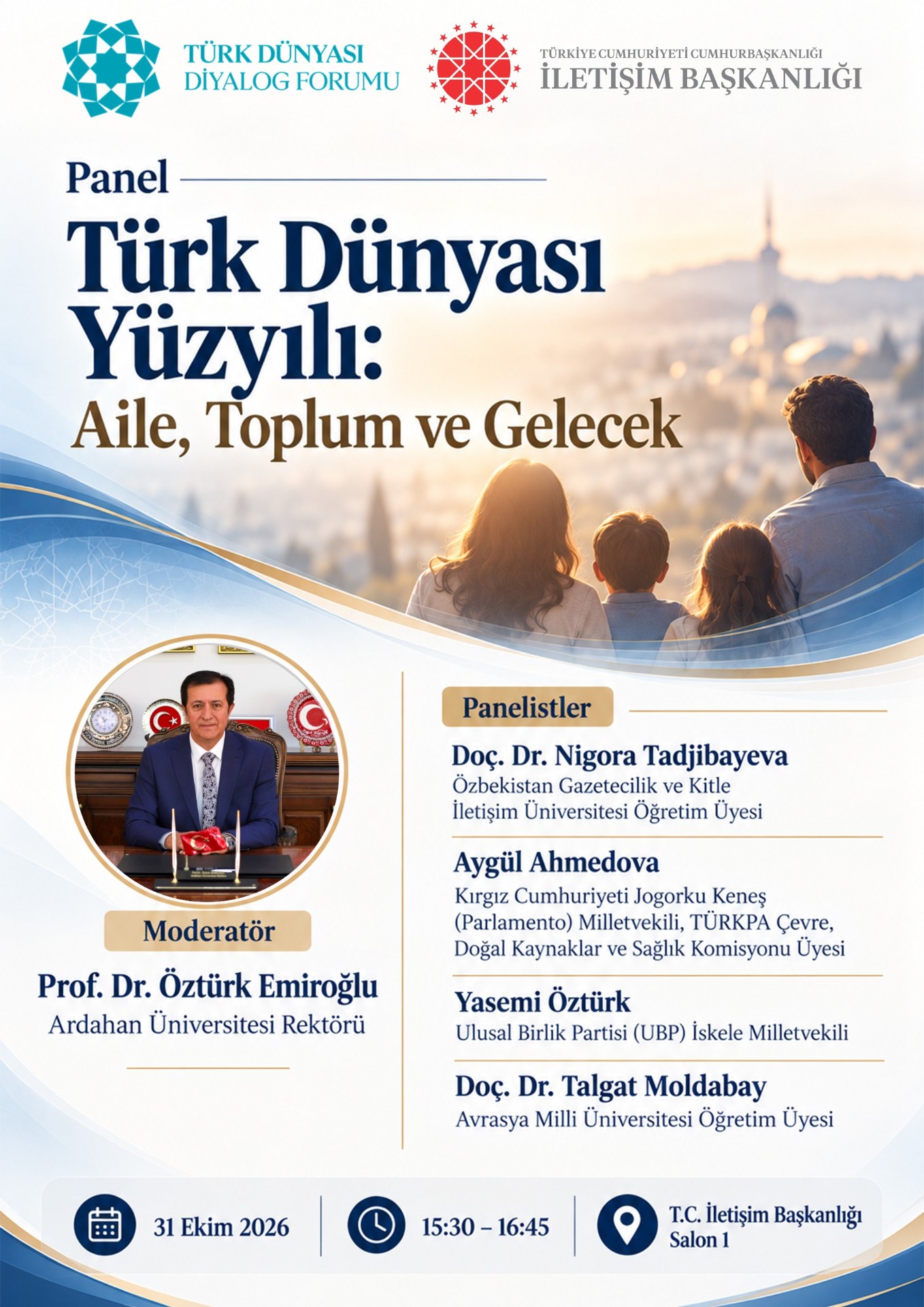 TÜRK DÜNYASI YÜZYILI:  AİLE, TOPLUM VE GELECEK-PANEL